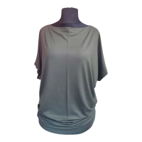 Tunika Nelly kimono z marszczeniem na biodrach - khaki